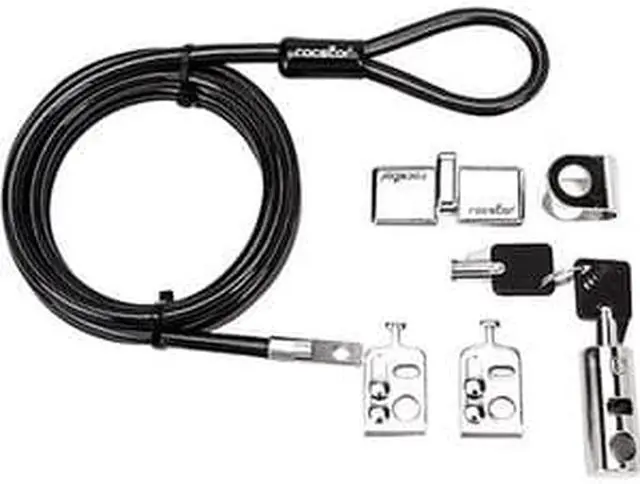 Alt view image 7 of 7 - Rocstor Y10C181-B1 Rocbolt Desktop Lock Kit Locking Security Kit With 8Ft Cable