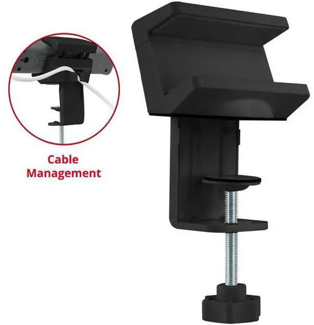 Alt view image 13 of 13 - SIIG Powerstrip Clamp Holder - Securely mounts a powerstrip off the desktop for easy plugin and unplug (Black)