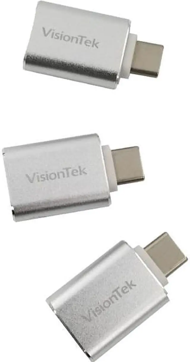Alt view image 8 of 9 - VisionTek USB-C to USB-A M/F 3 Pack Adapters 901224