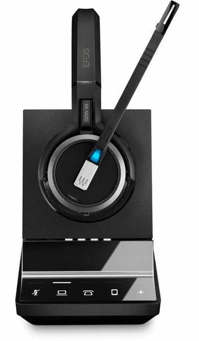 Alt view image 2 of 8 - Sennheiser SDW 5065 (507000) - Double-Sided (Binaural) Wireless Dect Headset for Desk Phone Softphone/PC Connections Dual Microphone Ultra Noise Cancelling, Black