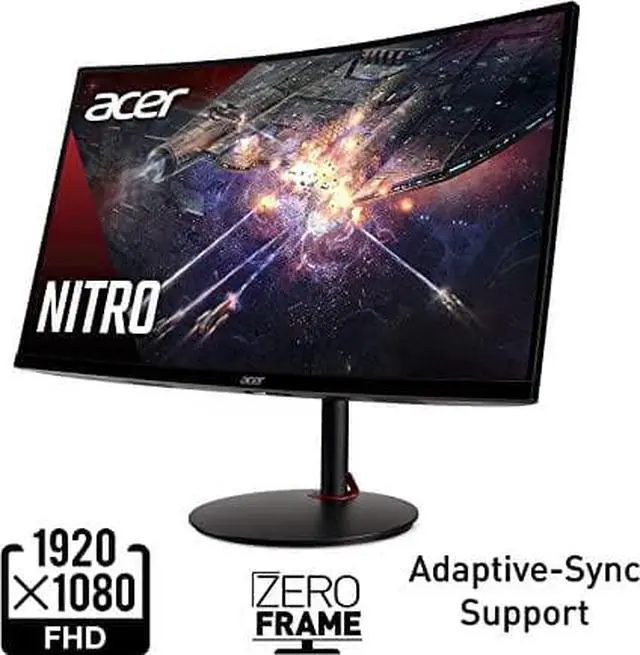 Alt view image 13 of 20 - Acer Nitro XZ270 Xbmiipx 27" 1500R Curved Full HD (1920 x 1080) VA Zero-Frame Gaming Monitor with Adaptive Sync, 240Hz Refresh Rate and 1ms VRB (Display Port & 2 x HDMI 2.0 Ports) , Black