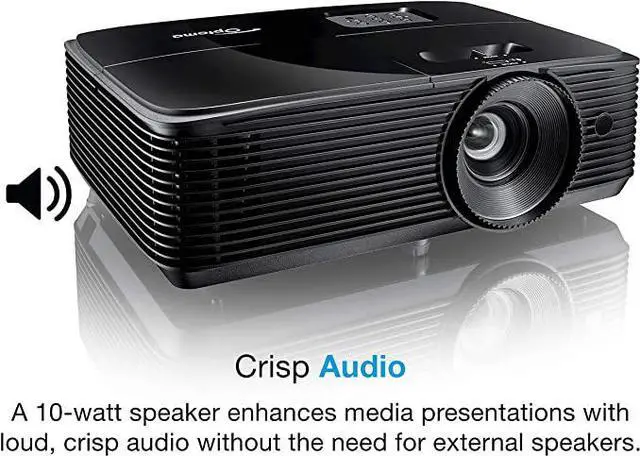 Alt view image 8 of 10 - Optoma W400LVe WXGA Professional Projector | 4000 Lumens for Lights-on Viewing | Presentations in Classrooms & Meeting Rooms | Up to 15,000 Hour Lamp Life | Speaker Built in