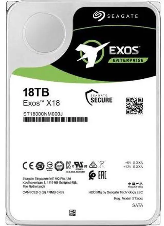 Alt view image 6 of 12 - Seagate Exos X18 ST18000NM005J 18TB 7200 RPM 256MB Cache SAS 12Gb/s 3.5" Internal Hard Drive, 512E/4KN SED
