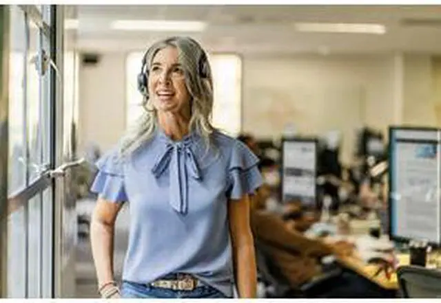 Alt view image 4 of 13 - Poly Voyager 4300 UC 4310-M Headset (Plantronics)- Mono - USB Type C - Wired/Wireless - Bluetooth - 164 ft - 20 Hz - 20 kHz - Over-the-head - Monaural - Ear-cup - 4.92 ft Cable - Noise Cancelling