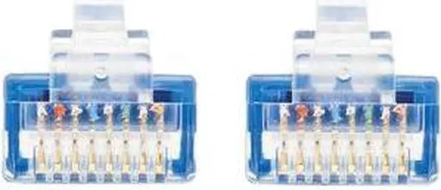 Alt view image 11 of 11 - Tripp Lite Cat6 Gigabit Molded Ultra-Slim Utp Ethernet Cable (Rj45 M/M) Blue 7 Ft.