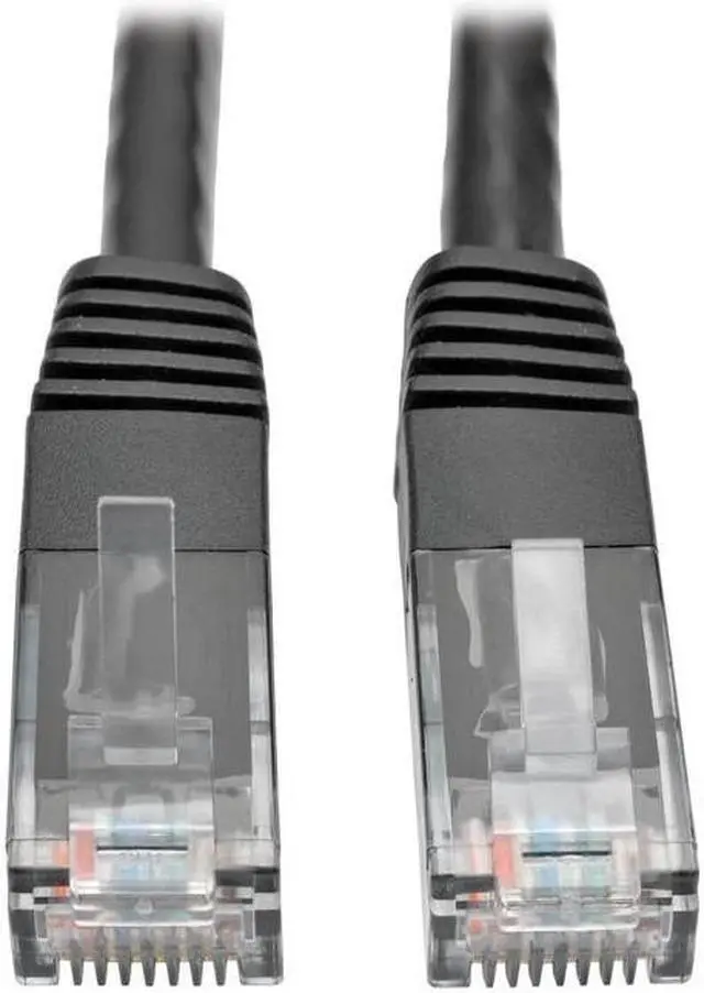 Alt view image 10 of 11 - Tripp Lite Cat6 Gigabit Molded Patch Cable, 7 ft. RJ45 (M/M), 550MHz 24 AWG Black 7' (N200-007-BK)