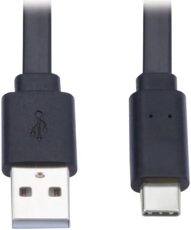 Alt view image 14 of 17 - TRIPP LITE U038-006-FL USB-A TO USB-C FLAT CABLE - M/M, USB 2.0, THUNDERBOLT 3 COMPATIBLE, BLACK, 6 FT.