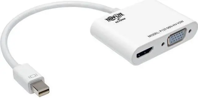 Main image of Tripp Lite Mini DisplayPort 1.2 to VGA/HDMI Adapter Converter, Active, 1920 X 12