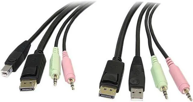 Alt view image 9 of 10 - 4-IN-1 USB DISPLAYPORT KVM SWIT