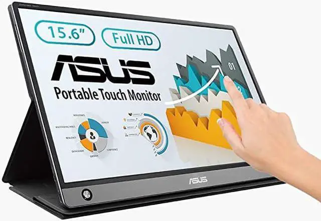 Alt view image 16 of 20 - ASUS ZenScreen Touch MB16AMT USB Portable Monitor  15.6-inch, IPS, Full HD, 10-point Touch, Built-in Battery, Hybrid Signal Solution, USB Type-C, Micro-HDMI, Compatible with Laptops, Smartphones, Gam