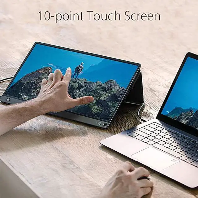 Alt view image 17 of 20 - ASUS ZenScreen Touch MB16AMT USB Portable Monitor  15.6-inch, IPS, Full HD, 10-point Touch, Built-in Battery, Hybrid Signal Solution, USB Type-C, Micro-HDMI, Compatible with Laptops, Smartphones, Gam