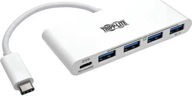 Alt view image 10 of 13 - Tripp Lite 4-Port USB 3.1 USB-C to USB-A Hub w/ USB-C Charging Port 5 Gbps (U460-004-4A-C)