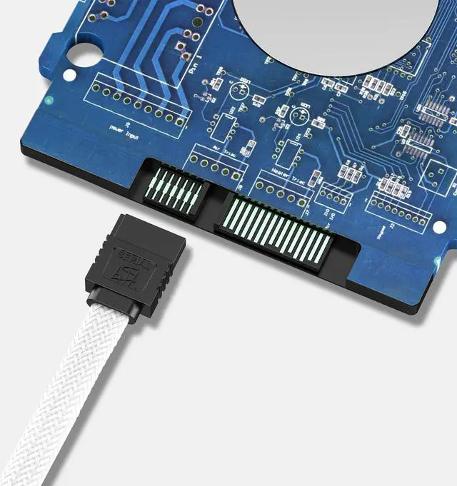 Alt view image 4 of 7 - 3PACK SATA Cable III 3 Pack 6Gbps Straight HDD SDD Data Cable with Locking Latch 50cm 18 Inch for SATA HDD, SSD, CD Driver, CD Writer, White