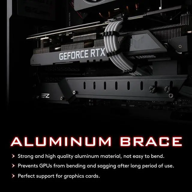 Alt view image 4 of 7 - GPU Holder Brace Graphics Card GPU Support Video Card Holder Bracket, Video Card Sag Holder/Holster Bracket Support RX6700,RTX3090- 309EZ-Black