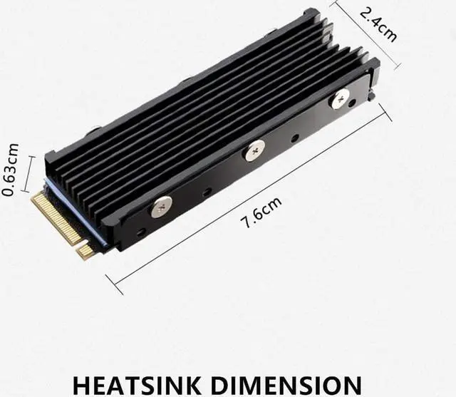 Alt view image 6 of 7 - M.2 Heatsink NVMe 2280 PS5 SSD Heat Sink Computer PC PCIE M2 SSD Cooler for Samsung 980 970 EVO Plus SN850 SN750 SN570 Firecuda 530 Red