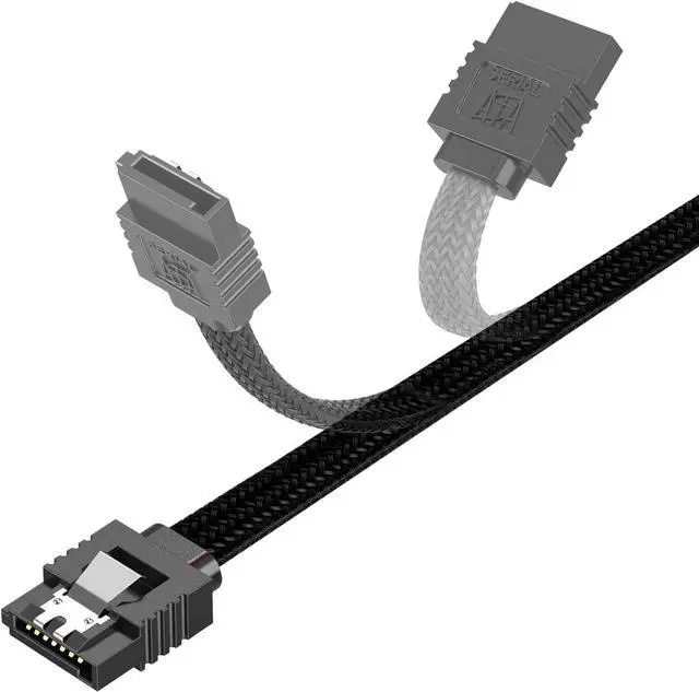 Alt view image 3 of 9 - 3PACK SATA Cable III 3 Pack 6Gbps Straight HDD SDD Data Cable with Locking Latch 50cm 18 Inch for SATA HDD, SSD, CD Driver, CD Writer, Black