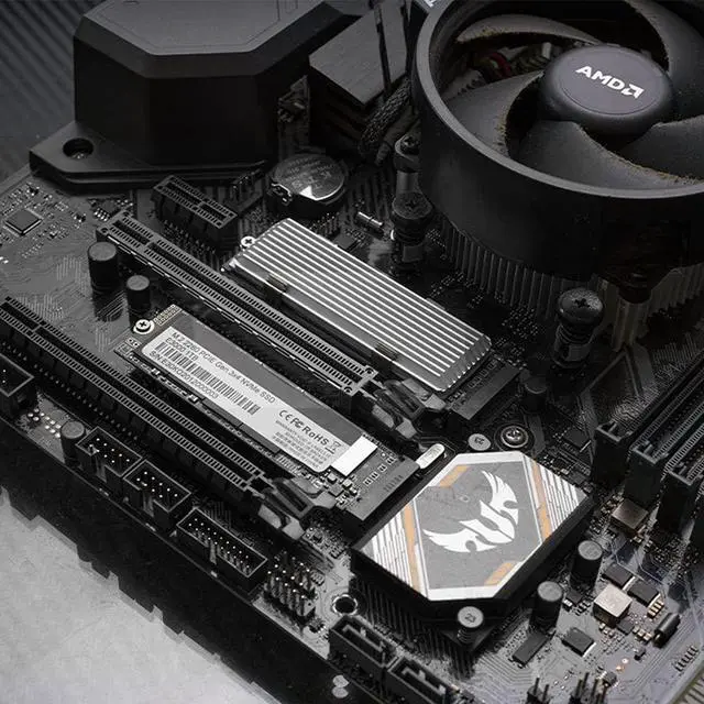 Alt view image 6 of 7 - M.2 heatsink 2280 SSD Heat Sink, Only Support Single-Sided 2280 M.2 SSD, with Thermal Silicone Pad for PS5 PCIE NVME M.2 SSD or NGFF SATA M.2 SSD Computer and PC,