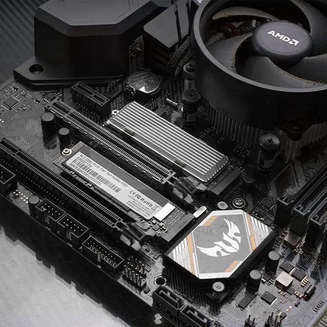 Alt view image 6 of 7 - M.2 heatsink 2280 SSD Heat Sink, Only Support Single-Sided 2280 M.2 SSD, with Thermal Silicone Pad for PS5 PCIE NVME M.2 SSD or NGFF SATA M.2 SSD Computer and PC, Silver