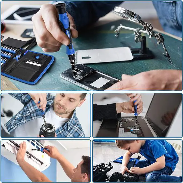 Alt view image 7 of 7 - Screwdriver Sets 142-Piece Electronics Precision Screwdriver with 120 Bits Magnetic Repair Tool Kit for iPhone, MacBook, Computer, Laptop, PC, Tablet, PS4, Xbox, Nintendo, Game Console