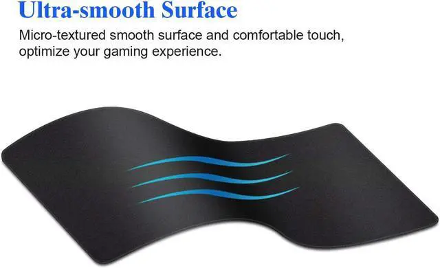 Alt view image 3 of 7 - Large Gaming Mouse Pad with Stitched Edges, Extended Mousepad with Superior Micro-Weave Cloth, Non-Slip Base, Water Resist Keyboard Pad, Desk Mat for Gamer, Office & Home, 31.5 x 15.7 in, Black