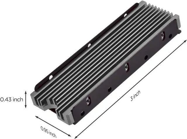 Alt view image 4 of 5 - M.2 2280 SSD Heatsink, PCIE NVME or SATA M.2 2280 SSD Double-Sided Heat Sink, M.2 SSD Heatsink for PS5/ PC, Support Samsung 990 980 Pro & WD Black SN770 SN850