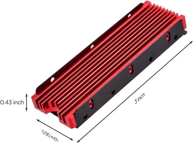 Alt view image 4 of 5 - M.2 2280 SSD Heatsink, PCIE NVME or SATA M.2 2280 SSD Double-Sided Heat Sink, M.2 SSD Heatsink for PS5/ PC, Support Samsung 990 980 Pro & WD Black SN770 SN850 Red