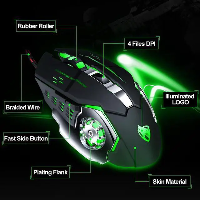 Alt view image 5 of 7 - Thunder Wolf Viper 8kHz ultra-light wired gaming mouse for both hands: the fastest gaming switch -20K DPI optical sensor-chroma RGB lighting-6 programmable buttons-8000Hz HyperPpoll-classic multi-colo