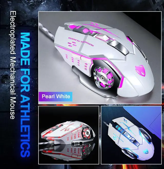 Alt view image 4 of 7 - Thunder Wolf Viper 8kHz ultra-light wired gaming mouse for both hands: the fastest gaming switch -20K DPI optical sensor-chroma RGB lighting-6 programmable buttons-8000Hz HyperPpoll-classic multi-colo