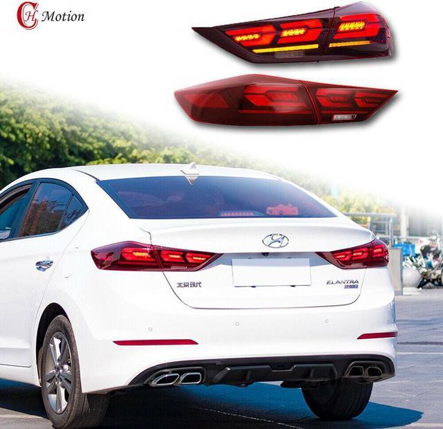 LED Tail Light For Hyundai Elantra 2016 2017 2018 Red LED Rear Lamp 4PC  Assembly