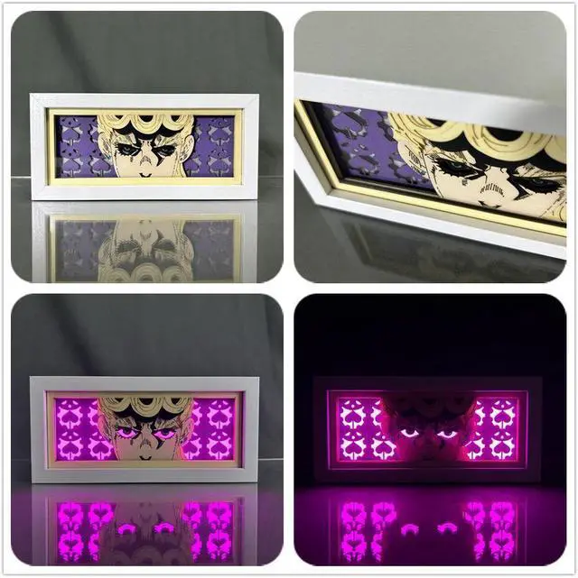 Alt view image 2 of 4 - Anime Lamp JoJo Bizarre Adventure Figure Bedroom Decor Night Light Birthday Gift JJBA Led Light Giorno Giovanna