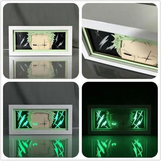 Alt view image 3 of 3 - Anime Lamp Roronoa Zoro Figure For Bedroom Decor Night Light Led Light Anime Atmosphere Desk Lamp