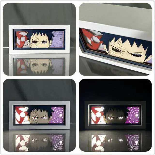 Alt view image 2 of 3 - Anime Lamp Uchiha Obito Figure Bedroom Decor Night Light Birthday Gift Led Light