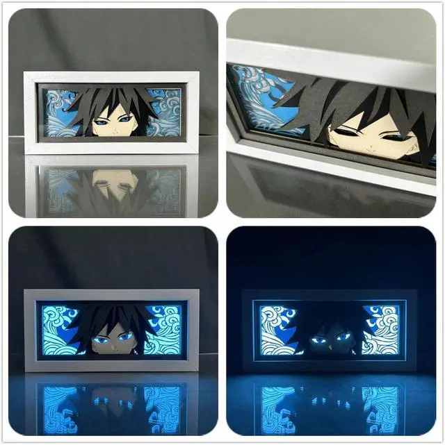Alt view image 2 of 3 - Anime Lamp Tomioka Giyuu Figure Bedroom Decor Night Light Birthday Gift Led Light