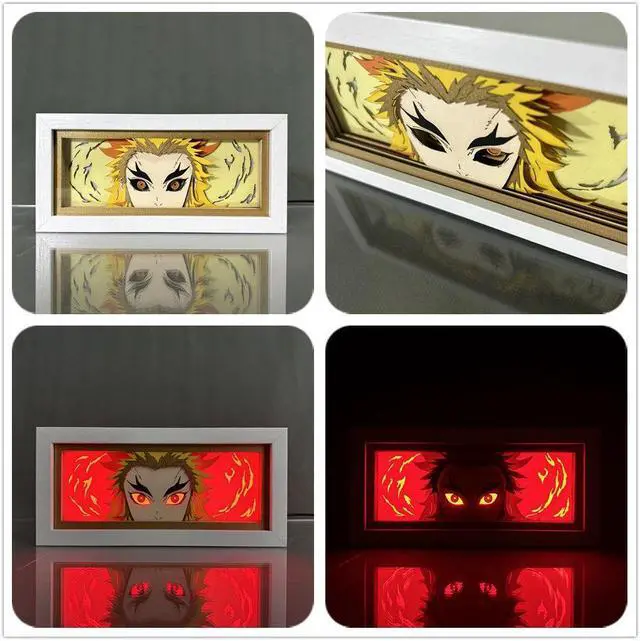 Alt view image 2 of 3 - Anime Lamp Rengoku Kyoujurou Figure Bedroom Decor Night Light Birthday Gift Led Light