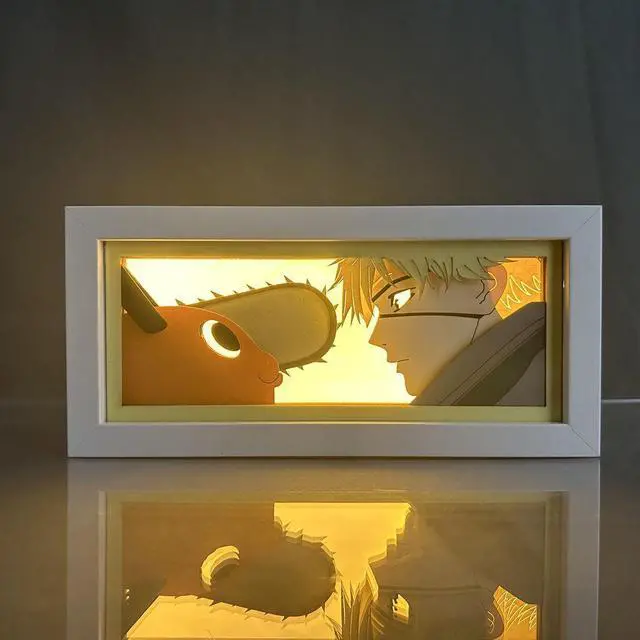 Main image of Chainsaw Man Anime Lamp Denji&Chainsaw Dog Figure Night Light Bedroom Decor Led Light Anime Desk Lamp Birthday Gift