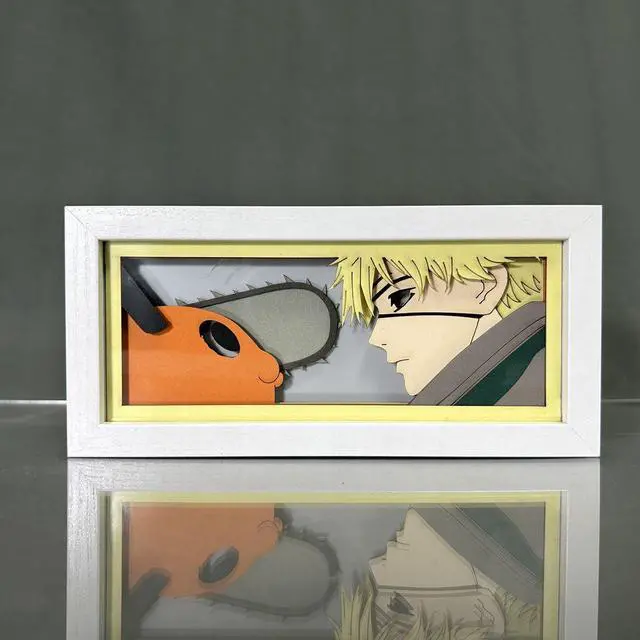 Alt view image 2 of 4 - Chainsaw Man Anime Lamp Denji&Chainsaw Dog Figure Night Light Bedroom Decor Led Light Anime Desk Lamp Birthday Gift