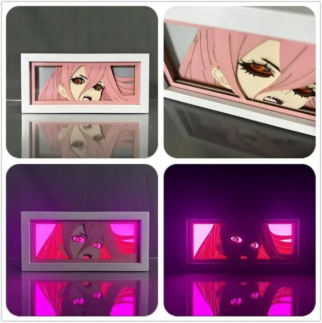 Alt view image 4 of 4 - Chainsaw Man Anime Lamp Power Figure Night Light Bedroom Decor Led Light Anime Desk Lamp Birthday Gift
