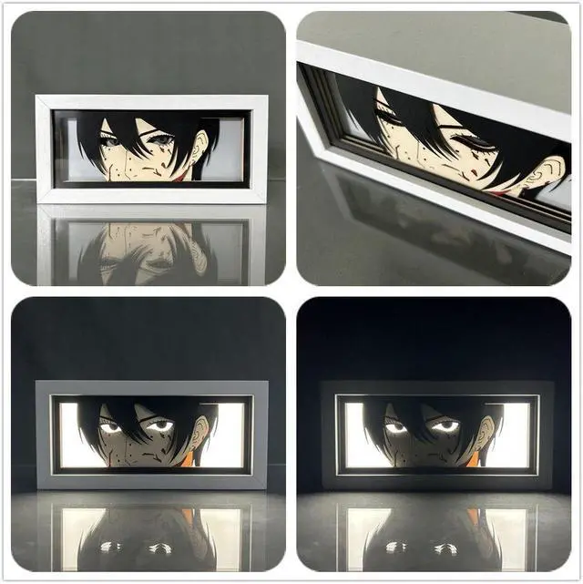 Alt view image 3 of 4 - Anime Lamp Mikasa Ackerman Figure Night Light Bedroom Decor Led Light Anime Desk Lamp Birthday Gift