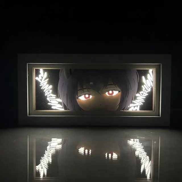 Alt view image 2 of 5 - Anime Lamp Ayanami Rei/ Figure Night Light Bedroom Decor Led Light Anime Desk Lamp Birthday Gift