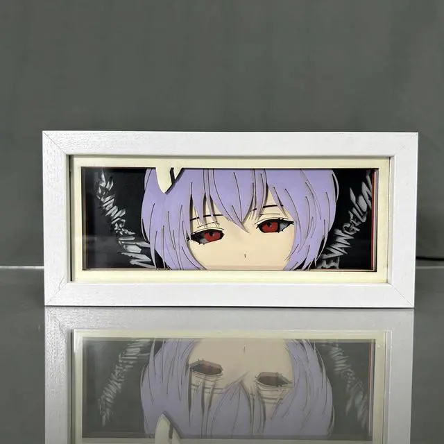 Alt view image 4 of 5 - Anime Lamp Ayanami Rei/ Figure Night Light Bedroom Decor Led Light Anime Desk Lamp Birthday Gift