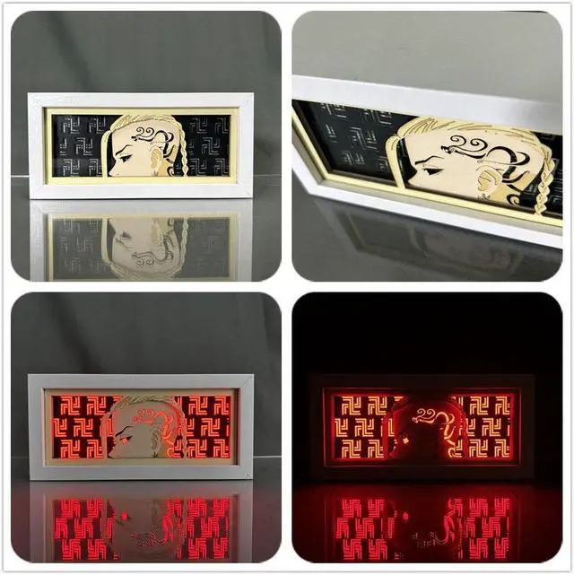 Alt view image 3 of 4 - Anime Lamp Draken Figure Night Light Bedroom Decor Led Light Anime Desk Lamp Birthday Gift Red