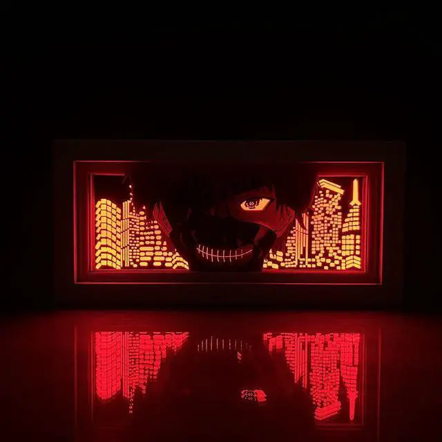 Alt view image 3 of 6 - Anime Lamp Kaneki Ken Figure Night Light Bedroom Decor Led Light Anime Desk Lamp Birthday Gift Black