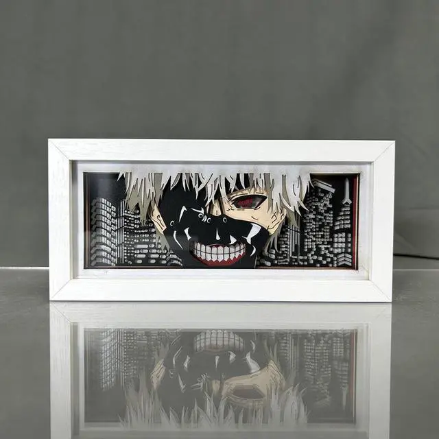 Alt view image 4 of 6 - Anime Lamp Kaneki Ken Figure Night Light Bedroom Decor Led Light Anime Desk Lamp Birthday Gift Black