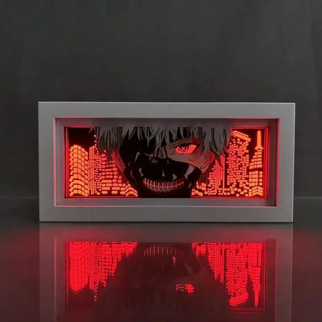 Alt view image 2 of 6 - Anime Lamp Kaneki Ken Figure Night Light Bedroom Decor Led Light Anime Desk Lamp Birthday Gift Black