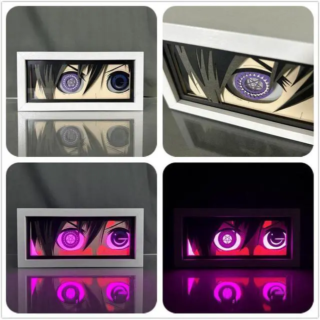 Alt view image 3 of 4 - Anime Lamp Ciel Phantomhive Figure Night Light Bedroom Decor Led Light Anime Desk Lamp Birthday Gift