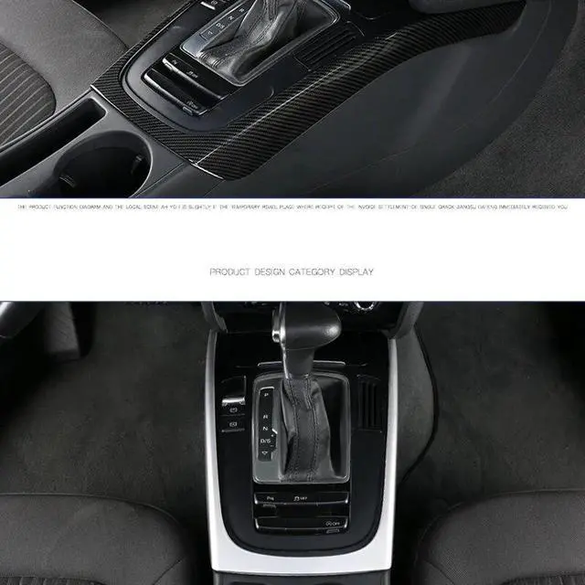 Alt view image 3 of 6 - Car Console Armrest Gear Shift Decoration Frame Cover Trim For- A5 A4 B8 2010-2016 Interior Automotive Accessories