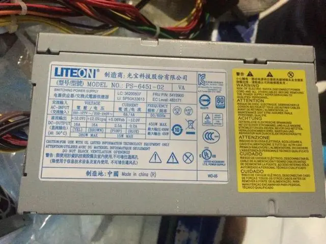 Alt view image 2 of 5 - For Inspiron 530 power supply CPB09-001B PS-6351-2 ATX0350D5WL PS-6451