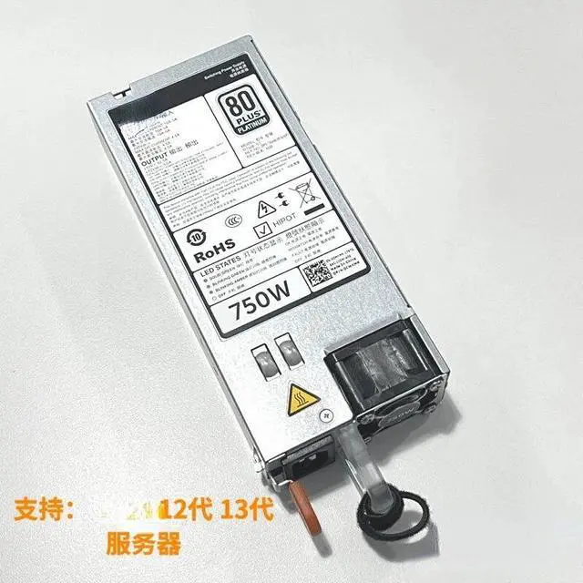 Main image of For DELL R730XD R720 R620 630 server 750W DC power supply CWKMX D750E-S3