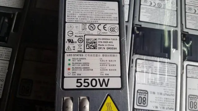 Alt view image 2 of 2 - For DELL M95X4 PowerEdge R320 R420 power supply 550W L550E-SO