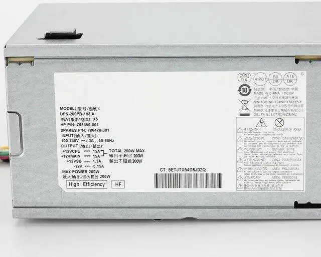 Alt view image 3 of 3 - For HP Z230 Z240 600 800 G2 6PIN brand new power supply 796349-001 796350-001